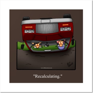 Funny Spectickles GPS Navigation Cartoon Humor Posters and Art